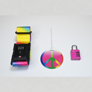 Tùy Chỉnh Và Miễn Phí Kết Hợp 3 Gói Du Lịch Đặt Tsa Ổ Khóa Hành Lý Dây Đeo Hành Lý Thẻ Du Lịch Phụ Kiện Thiết Lập - Product Image 2