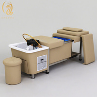 Chuque Deluxe Lit de shampoing sans conduit, Chaise de spa, Lit de beauté pour physiothérapie et massage avec fonction vapeur, Réservoir d'eau, Mobilier de salon portable et pliable