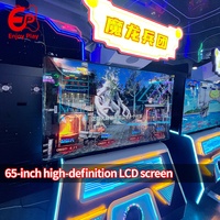 Machine de tir d'arcade Magic Dragon Corps pour 3 joueurs, simulateur de jeu à monnayeur en métal avec écran LCD HD 65 pouces, anglais/espagnol