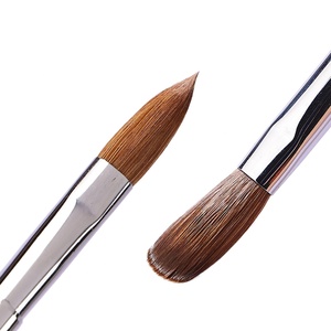 Nail <b>Brush</b> Acrylic Kolinsky for Art <b>Brush</b> Metal Handle Support Custom Beauty Nail Art Suppliers Acrylic Powder - Product Image 2