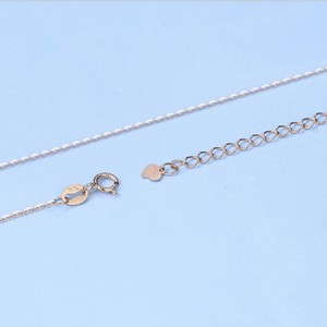 สร้อยคอเงินแท้ 925 ชุบทองคำขาว ชุบทองคำสีโรสโกลด์ พร้อมสายต่อ - Product Image 6