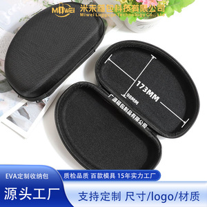 Eyeglasses Storage <b>Case</b> EVA Hard Shock Resistant Black Irregular Shape <b>Computer</b> Accessory Packaging - Product Image 5