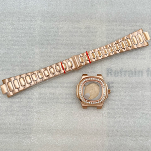 Kit de modification de mouvement Vj22 pour montres femme avec verre saphir, boîtier Nautilus, compatible avec cadrans de 23 mm, pièces de montre femme, boîtier en acier inoxydable de 30 mm - Product Image 2