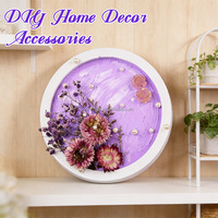 Kit de crème de simulation pour décorations, colle à crème fouettée, crème décorative avec fleurs séchées et perles en résine plastique