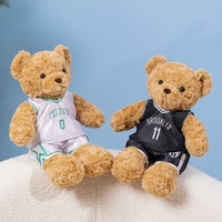 Ours de basket-ball en peluche avec Irving Curry James couette pour garçons filles cadeau d'anniversaire PP coton inspiré NBA
