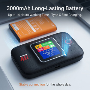 OLAX MF982 4G LTE <span class=keywords><strong>Mobile</strong></span> WiFi avec port de charge USB-C 150 Mbps Cat4 MiFi Batterie rechargeable 3000 mAh Écran LCD d'état Hotspot - Product Image 3
