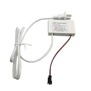 12V 12W interruptor de sensor táctil de atenuación inductivo LED de tres colores de un toque con unidad de potencia incorporada