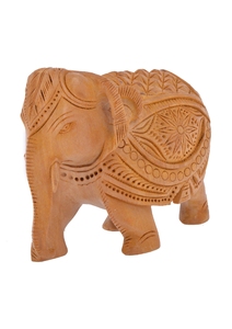 Handcrafted Wooden <b>Elephant</b> Sculpture Traditional Carved Bohemian Home <b>Decor</b> Indoor Tabletop Ornament for Living Room Home <b>Decor</b> - Product Image 4