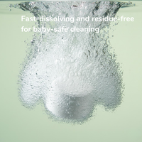 Tablettes de lavage pour biberons jetables, écologiques, à base d'enzymes, sans danger pour les accessoires d'alimentation en silicone et en plastique