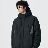 Veste matelassée en duvet pour homme, à capuche, fermeture éclair intégrale, poches, poignets à velcro, cordons de serrage, chaude pour l'hiver, grande taille, surdimensionnée, 6XL 7XL
