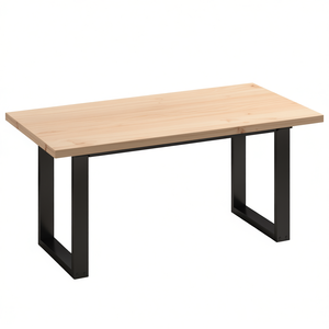 <b>Solid</b> Pine <b>Wood</b> Dining <b>Table</b> Top 39.4 X 19.7 In Natural Finish Rectangular Modern Design Home Furniture - Product Image 1