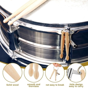 Porte-clés mini-mallettes de batterie en bois, baguettes doubles avec clés de réglage universelles pour instruments de percussion - Product Image 4