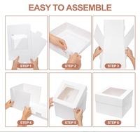 Boîtes d'emballage pour gâteaux en carton ondulé personnalisées avec fenêtre, pour boulangerie, boîtes rigides, couleurs et impression de logo personnalisées, vente en gros en Chine