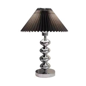 Luxury Vintage Bauhaus Pleated Table <b>Lamp</b> High-End Modern Minimalist Decorative <b>Small</b> <b>Bedside</b> <b>Lamp</b> for Instagram Style Bedroom - Product Image 6