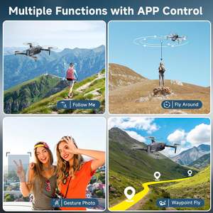 Drones prosumer Hk99 pliables, quadricoptère RC avec caméra 4K, drone GPS en plastique avec une portée de 1312 pieds et 48 minutes d'autonomie de vol pour adultes - Product Image 4