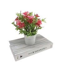 7 Köpfe künstliche Rose Blume Topf Mini gefälschte Bonsai Pflanze Home Office Dekor AU
