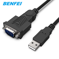 Cable Adaptador USB a Serial BENFEI de 1.8 Metros, USB a RS-232 Macho de 9 Pines DB9 con Cubierta de PVC, para Escáner y Computadora, Chipset Prolific