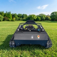 Tondeuse à gazon télécommandée puissante pour usage agricole, homologuée CE, à chenilles