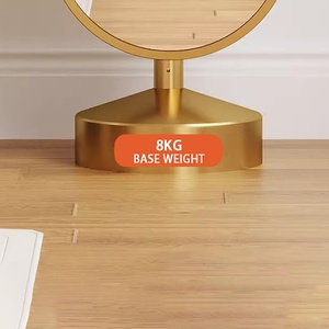 Espejo de Maquillaje Moderno para Decoración del Hogar con Diseño Arqueado, Estante de Almacenamiento Metálico Multifuncional, Espejo de Pie de Vidrio Personalizado para Uso Doméstico - Product Image 4