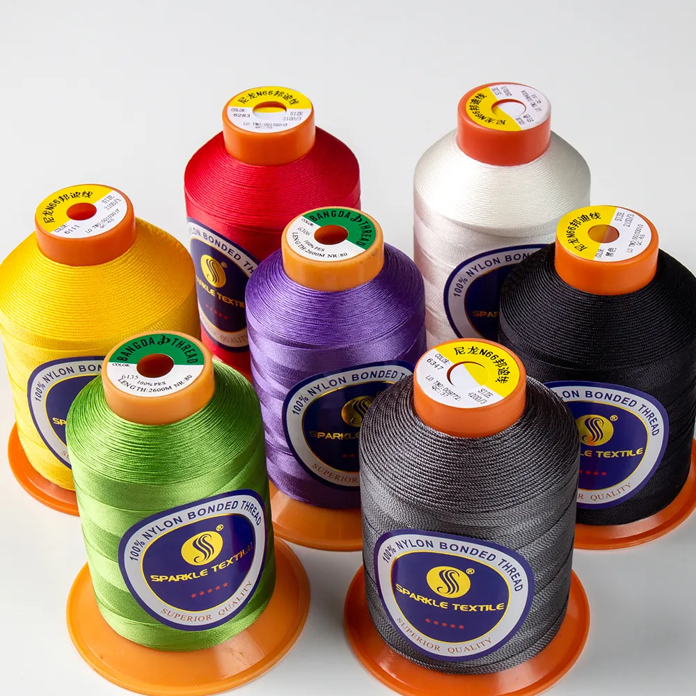 Factory Supply Nylon N66 Bonded Thread High Quality 210D 250D 280D 420D 630D 840D High Strength Thread Sewing Yarn