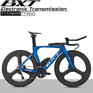 Vélo de route en carbone BXT Racing T800, 2x12 vitesses, freins à disque hydrauliques Di2, roues de 88 mm, passage des câbles interne, BXT-TT-119 - Product Image 1