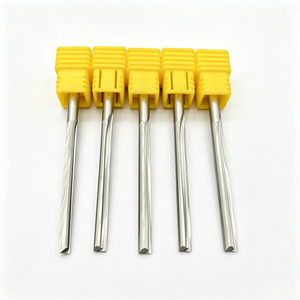 Fresa de carburo sólido de 2 filos rectos con recubrimiento DLC antiadherente para fresado y corte de aluminio, acrílico y PCB - Product Image 1
