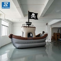 Modèle de bateau pirate gonflable géant, modèle gonflable publicitaire personnalisé, dispositif gonflable pour parc à thème pirate