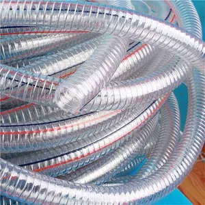 Industri fleksibel sentral 2 inci spiral diperkuat pengumpul debu koleksi pegas Penyedot Debu kawat baja selang peregangan