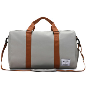 Vintage Contrast Strap Sports Duffel <b>Bag</b> Large Capacity Gym <b>Bag</b> Portable Weekend Overnight Travel Handbag With Detachable - Product Image 2