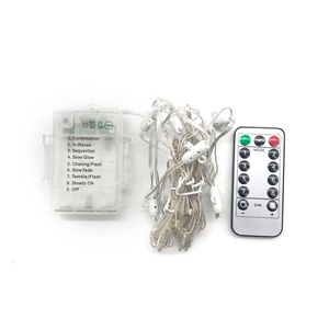 104 đèn LED dù che chuỗi đèn Pin hoạt động Vườn Cổ Tích ánh sáng ấm trắng ngoài trời không thấm nước cho cắm trại Lều Patio - Product Image 3