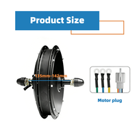 Kit de conversion de vélo électrique AFTFA 52V 1500W, moteur de moyeu sans engrenage sans balais à roue libre arrière 205, moteur de vélo de montagne