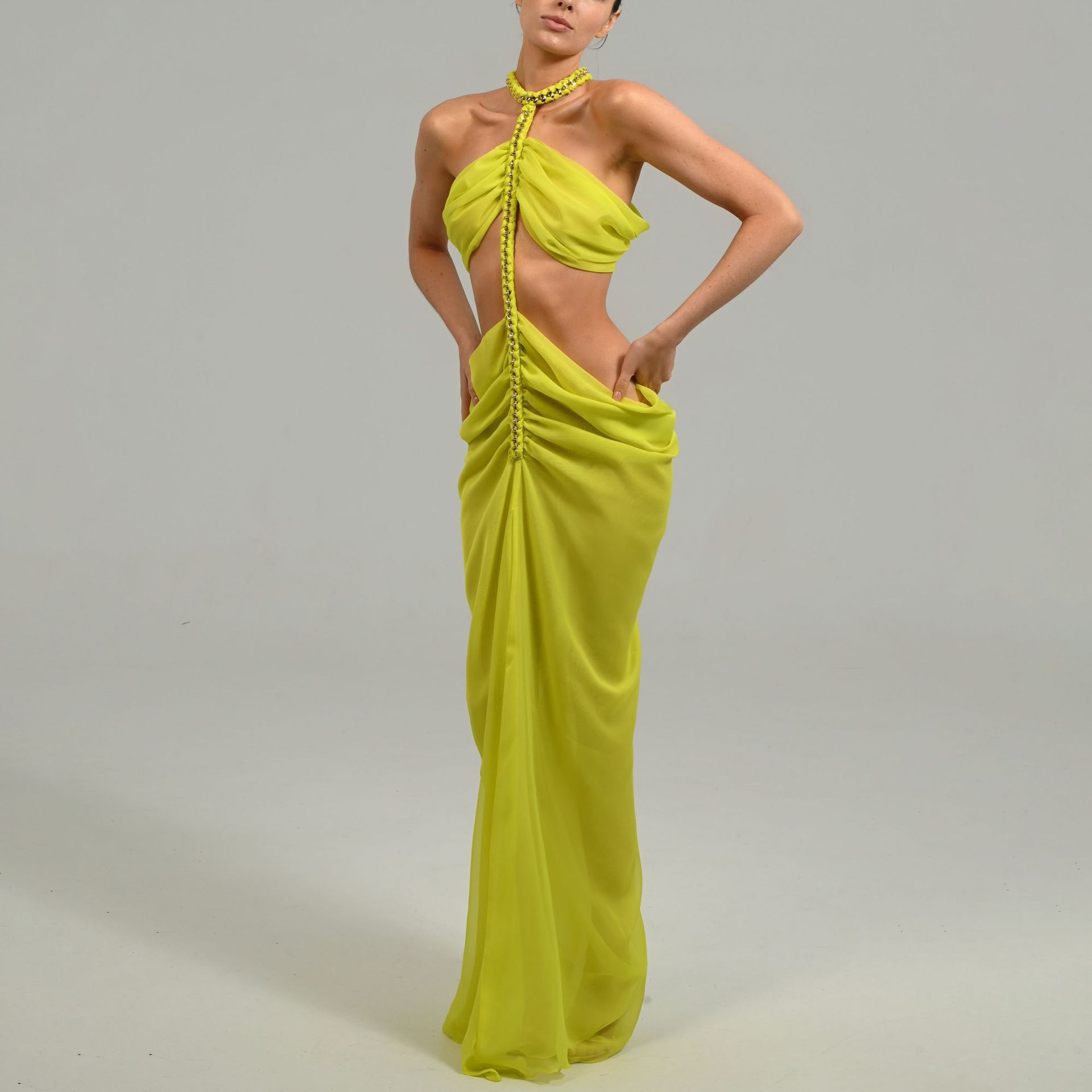 neon yellow cut out dress by the way. Allesandra Cut Out Mini Dress in Neon Yellow
