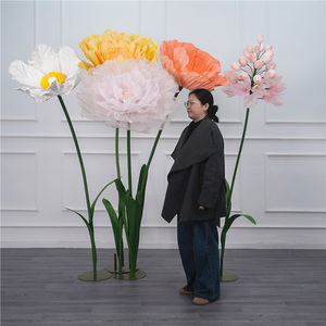 Flores de papel hechas a mano de alta calidad para decoración de bodas, flor gigante para decoración de fondo y escaparates. - Product Image 1