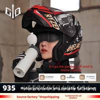 Casque de moto modulaire intégral certifié DOT ECE, casque de course rabattable en ABS, vente en gros