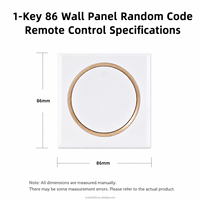 Panel de Interruptores Inteligente con Control Remoto Inalámbrico de 86 mm, Transmisor RF Montado en Pared para Iluminación y Electrodomésticos