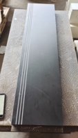 Carreaux de marches d'escalier en porcelaine noir mat 300*1200cm, carrelage de sol intérieur moderne, fonction antibactérienne et antidérapante, inspiration marbre