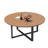 Table et chaises de balcon modernes et minimalistes, table de repas extérieure, table de repas ronde extérieure imperméable et résistante au soleil pour usage domestique