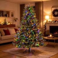Anpassbarer 180cm 210cm Luxuriöser Schneebeflockter Weihnachtsbaum aus PE für Weihnachtspartydekoration