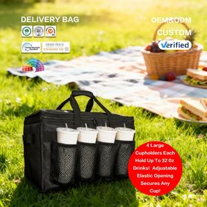 <span class=keywords><strong>Sac</strong></span> de <span class=keywords><strong>livraison</strong></span> de nourriture isolé Huahao avec porte-gobelets porte-boissons Premium pour Doordash <span class=keywords><strong>Uber</strong></span> Eats Pizza Bag Catering - Product Image 1