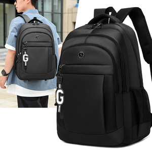 Stylish Large Capacity <b>Backpack</b> For Men Business Travel Laptop Bag <b>Waterproof</b> Solid Color 15 Inches - Product Image 3