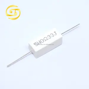 Cement Resistor 5W 0.33 ohm 5W0.33RJ 5 watts 0.33R ceramic resistor axial type with leads