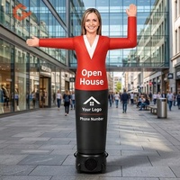 Danseur gonflable portable personnalisé avec souffleur pour agences immobilières et événements promotionnels