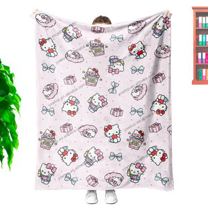 2025 Ngày Valentine Tùy Chỉnh Phim Hoạt Hình <span class=keywords><strong>Kitty</strong></span> Cupid Góc Thăng Hoa Sang Trọng Valentine Theo Chủ Đề Lông Cừu Ném Chăn Cho Món Quà Đặc Biệt - Product Image 4