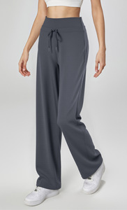 RUIQUWIN pantalon de jogging de fitness d'hiver pour femmes pantalon de yoga anti-rides taille haute jambe droite jambe large vente en gros pantalon pour femmes - Product Image 2