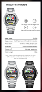 Montre à quartz rétro <span class=keywords><strong>pour</strong></span> homme BINBOND B1984, bracelet en acier inoxydable, étanche, montre originale <span class=keywords><strong>pour</strong></span> homme, cadran nostalgique sans signal <span class=keywords><strong>TV</strong></span> - Product Image 6
