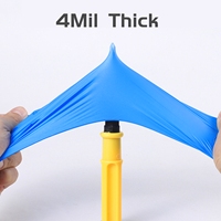 SONICE 100 pièces 4 mil 28 cm Gants jetables en nitrile industriels de sécurité alimentaire imperméables sans poudre bleu noir sans latex