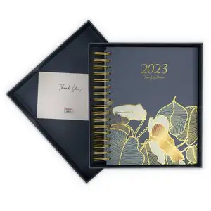 2023 personalizado impressão da vida espiral diário, mensal semanal organizador diário a5 notebook planejador de orçamento