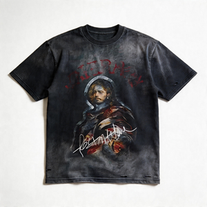 T-shirt unisexe personnalisé pour homme en coton double couche à imprimé animal, respirant, surdimensionné, à manches courtes, en tissu tricoté de 220 grammes - Product Image 2
