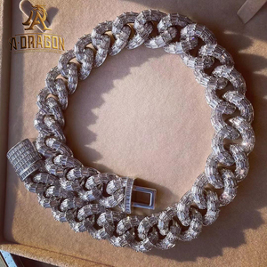 قلادة الهيب هوب الماسية المطلية بالذهب بماس 15 مم مويسانيتي للسيدات - Product Image 4