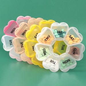 Organizador de Pastillas con Logotipo Personalizado SUNSHING, Pastillero Redondo de 7 Días, Estuche de Viaje para Vitaminas y Suplementos, Aceites de Pescado - Product Image 1